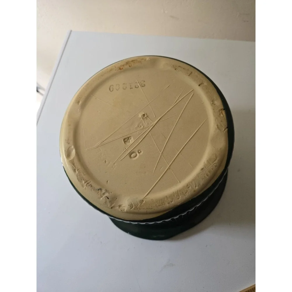 Original Rival 3150 Ceramic Crock Pot Insert 3.5 Qt Dark Green Ribbed Stoneware